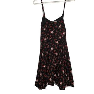 Junkfood Black Grateful Dead Floral Mini Dress